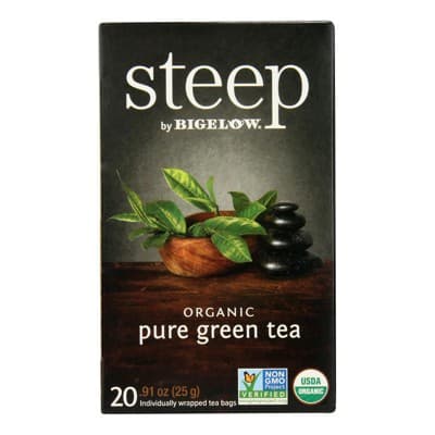Steep By Bigelow Organic Green Pure Green Tea -  6/20 Bags
