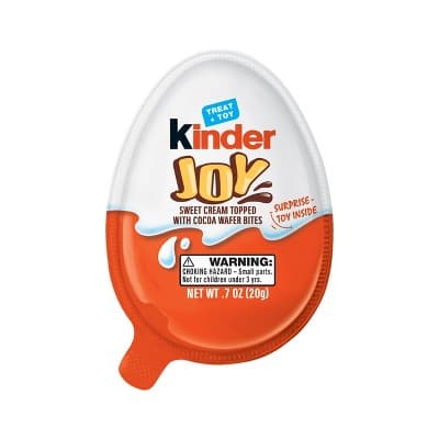 Kinder Joy Sweet Cream Topped With Cocoa Wafer Bites Milk Chocolate Treat + Toy