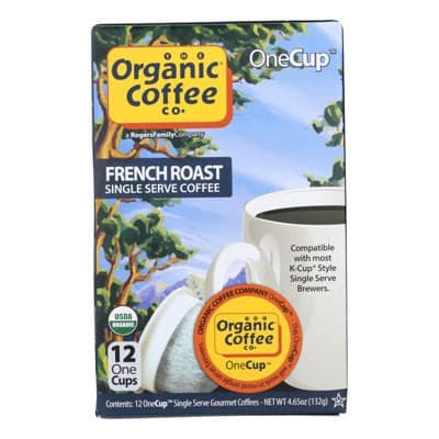 Organic Coffee Company Onecups French Roast -  6 Boxes