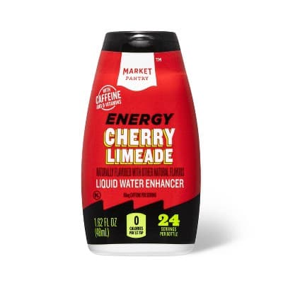 Cherry Limeade Liquid Water Enhancer Drops With Caffeine -  Market Pantry&#8482;