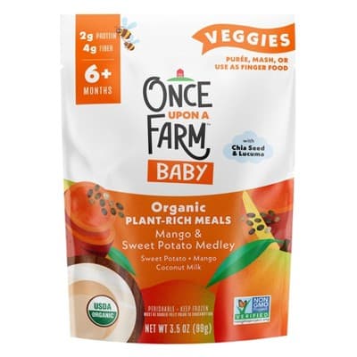 Once Upon A Farm Baby Organic  Plant-Rich Meals With Sweet Potato, Mango &#38; Coconut Milk
