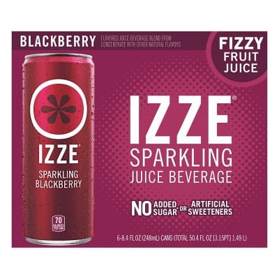 Izze Sparkling Juice Blackberry 6