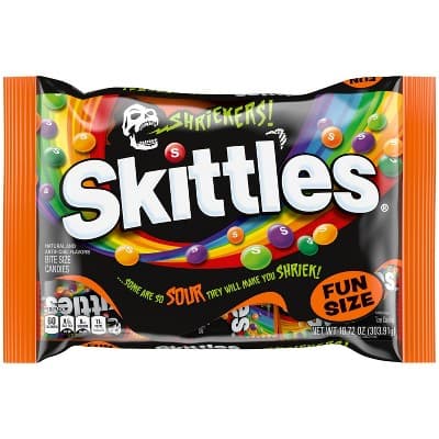 Skittles Shriekers Sour Fun Size Chewy Halloween Candy