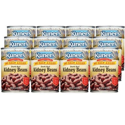 Kuner'S No Salt Added Dark Red Kidney Beans