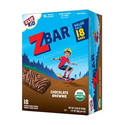 Clif Kid Zbar Organic Chocolate Brownie Energy Bars
