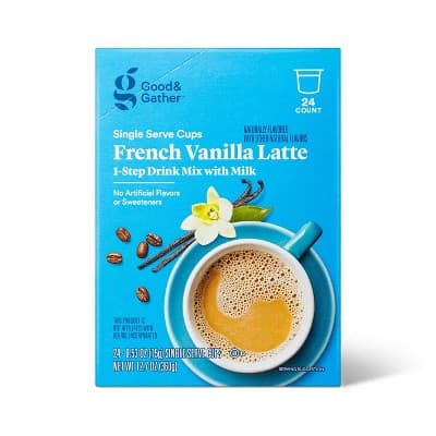French Vanilla Latte Naturally Flavored With Other Natural Flavors Single Serve Cups - Good &#38; Gather&#8482;