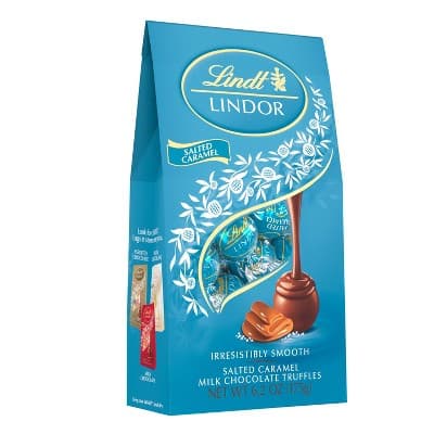 Lindt Lindor Salted Caramel Milk Chocolate Truffles Bag