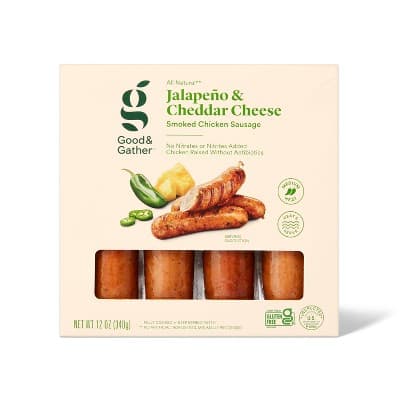 Jalapeno &#38; Cheddar Chicken Sausage - Good &#38; Gather&#8482;
