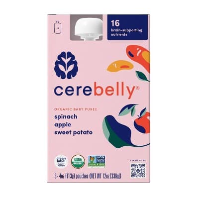 Cerebelly Spinach Apple Sweet Potato Baby Meals Multipack