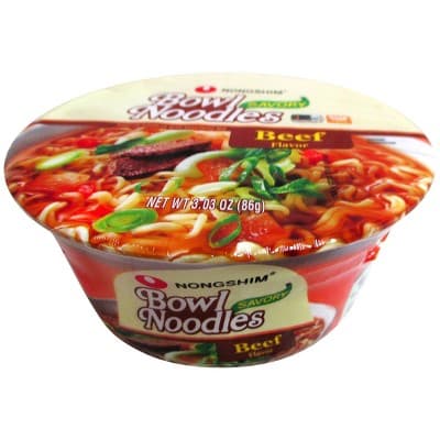 Nongshim Savory Beef Soup Microwavable Noodle Bowl