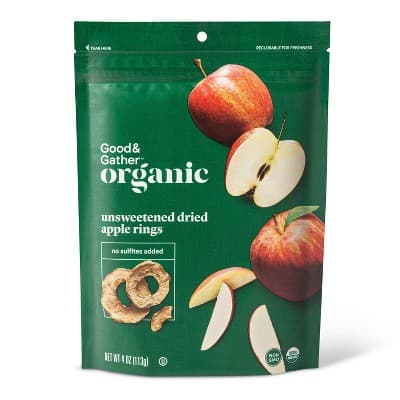 Organic Dried Unsweetened Apple Rings Snacks - Good &#38; Gather&#8482;