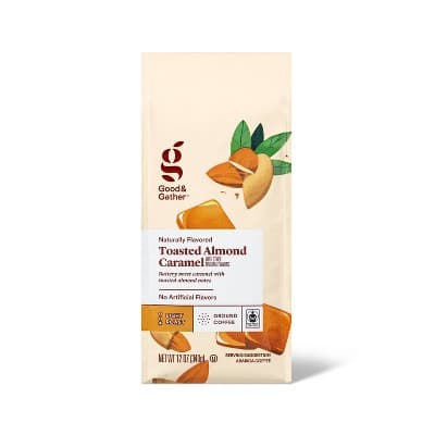 Naturally Flavored Toasted Almond Caramel Light Roast Ground Coffee - Good &#38; Gather&#8482;