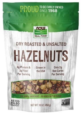 Now Foods Dry Roasted & Unsalted Hazelnuts  