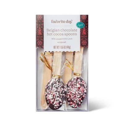 Holiday Belgian Chocolate Cocoa Spoons With Peppermint Crunch  Favorite Day&#8482;