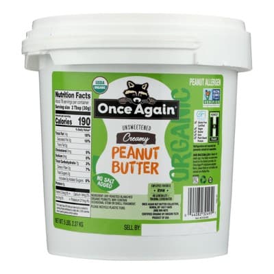 Once Again Unsweetened Creamy Peanut Butter