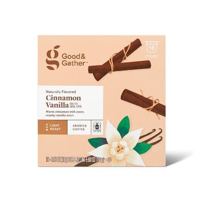 Naturally Flavored Cinnamon Vanilla Light Roast Coffee - Single Serve Pods - Good &#38; Gather&#8482;