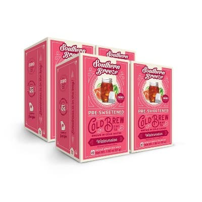 Southern Breeze Cold Brew Sweet Tea Watermelon Iced Tea With 20 Individually Wrapped Tea Bags
