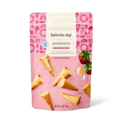 Strawberry Mini Waffle Cones - Favorite Day&#8482;