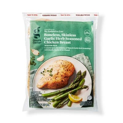Boneless &#38; Skinless Garlic Herb Seasoned Chicken Breast -  - Good &#38; Gather&#8482;