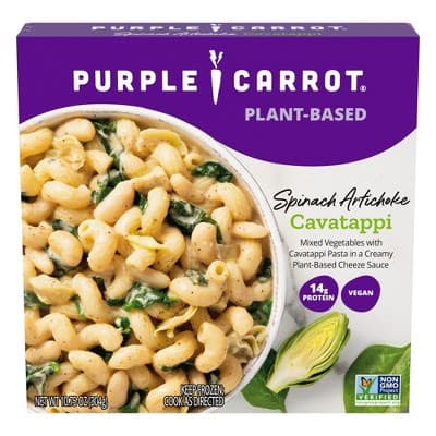 Purple Carrot Vegan  Plant-Based Spinach Artichoke Cavatappi Bowl