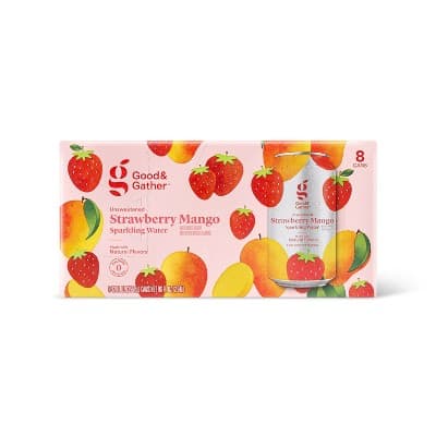Strawberry Mango Sparkling Water - Oz Cans - Good & Gather&#8482;