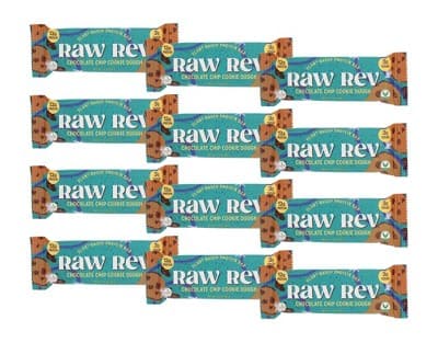 Raw Rev Chocolate Chip Cookie Dough Plant-Based Protein Bar - 12 Bars