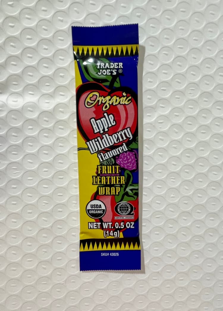 Trader Joe'S Organic Apple Fruit Leather Wrap Wildberry