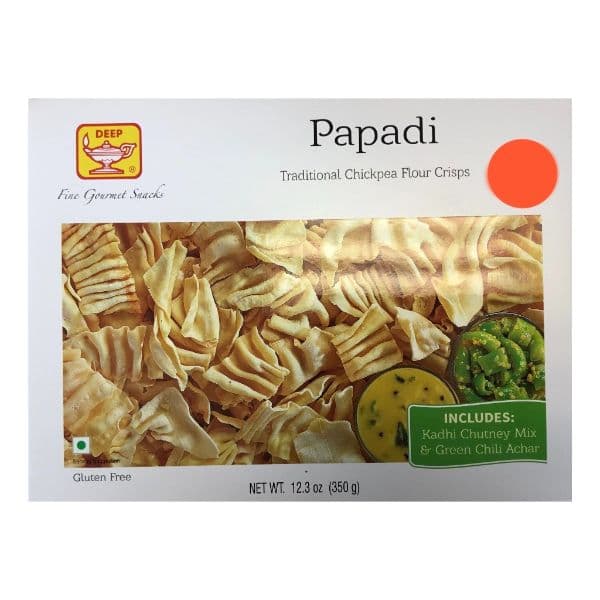 Deep Papadi Traditional Flour Crisps Includes Kadhi  Chutney Mix & Green Chili Achaar