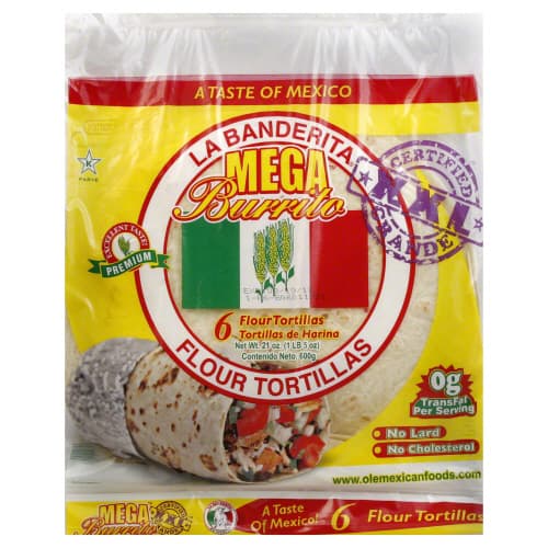La Banderita Tortilla, Flour, Mega Burrito