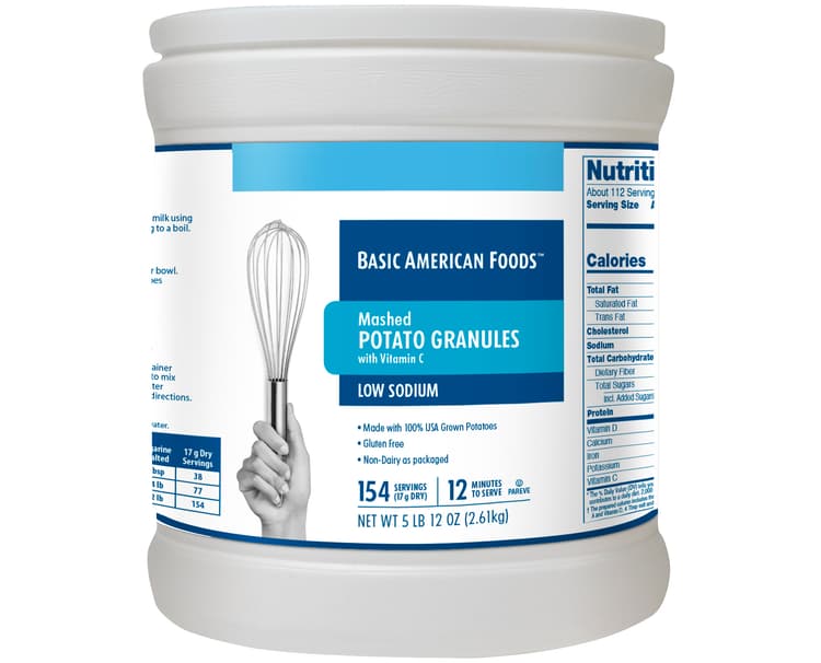 Basic American Foods Mashed Potato Granules With Vitamin