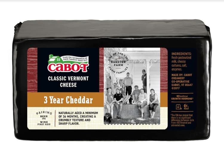 Cabot 3 Year Cheddar Classic Vermont Cheese