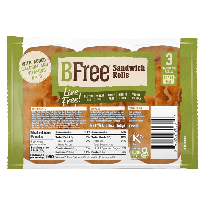 Bfree Sandwich Rolls