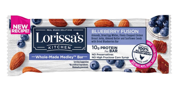 Lorissa'S Kitchen Whole-Made Medley Bar, Blueberry Fusion