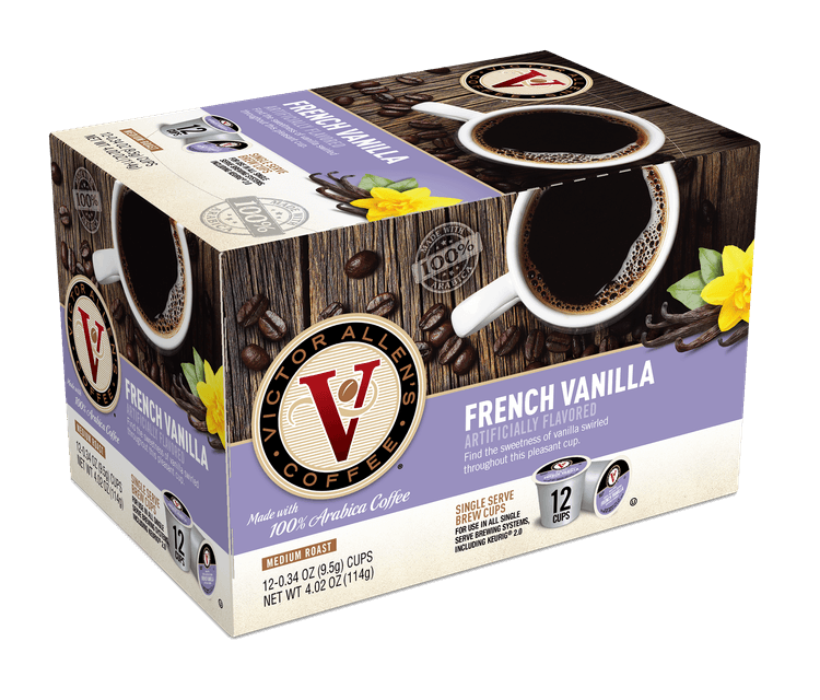 Victor Allen'S French Vanilla Coffee, Medium Roast, Single Serve Brew