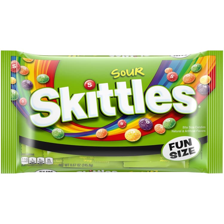 Skittles Sour Fun Size Candy Bag