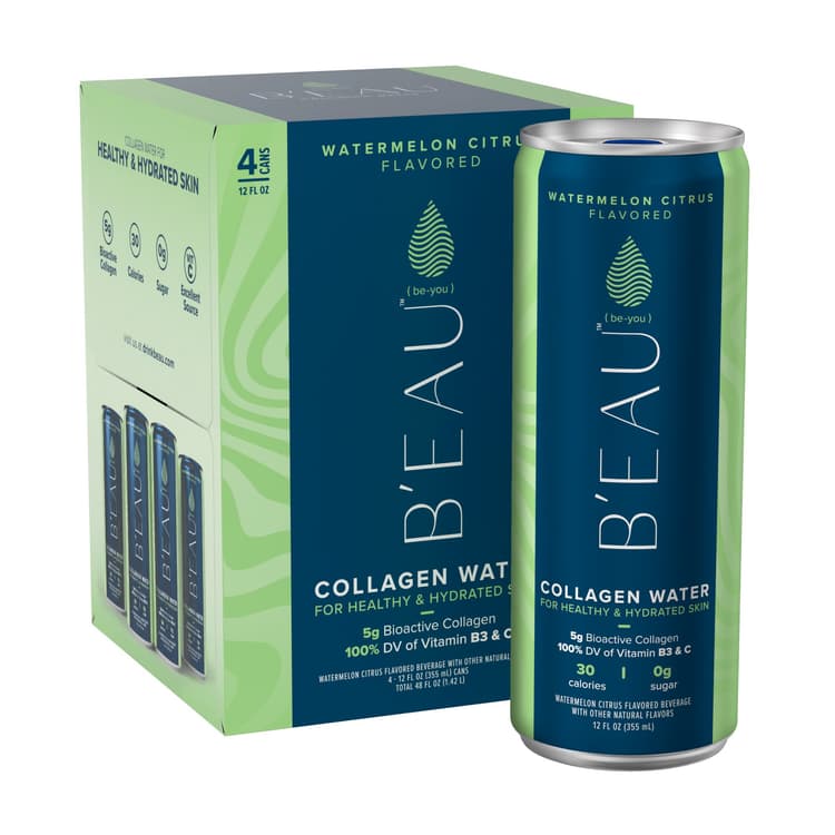 B'Eau Collagen Water, Watermelon Citrus Flavored Water