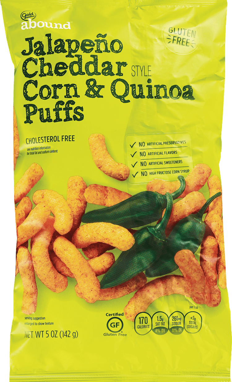 Gold Emblem Abound Jalapeno Cheddar Style Corn & Quinoa Puffs