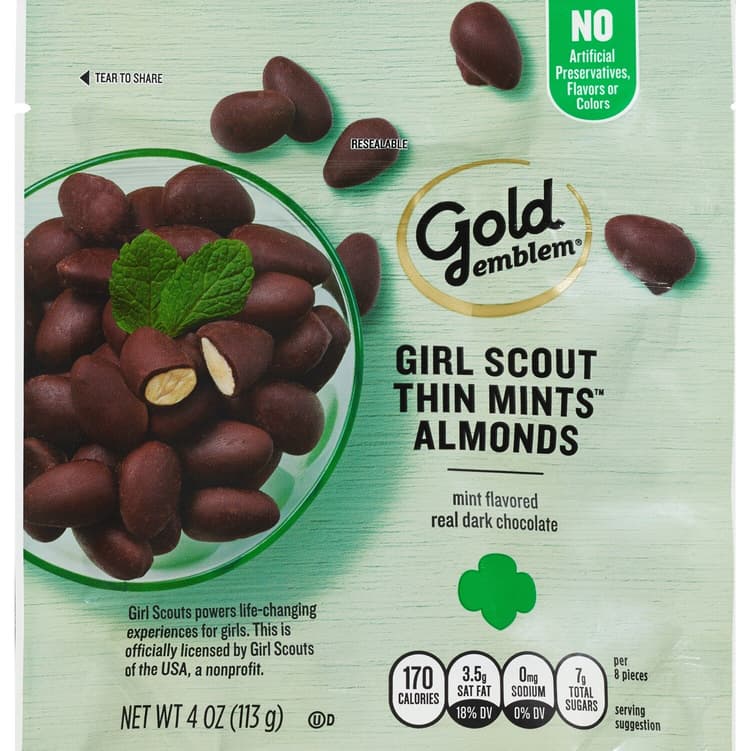 Gold Emblem Girl Scouts Thin Mints Almonds