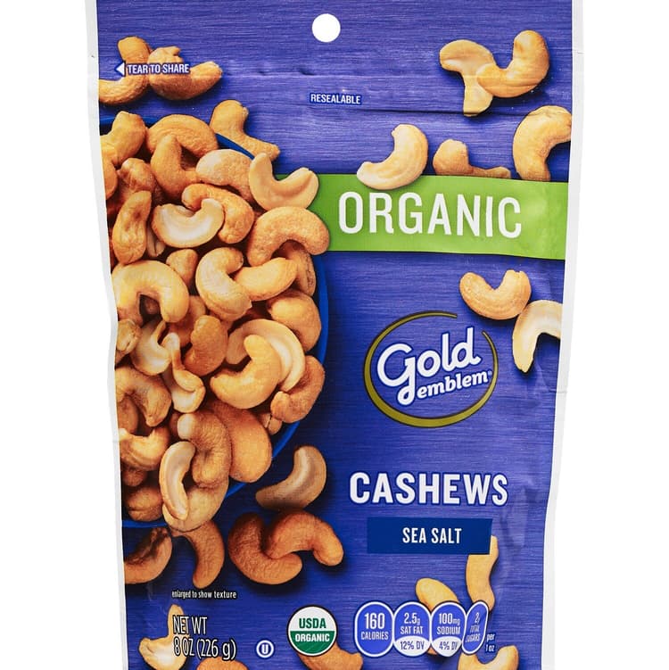 Gold Emblem Organic Sea Salt Cashews