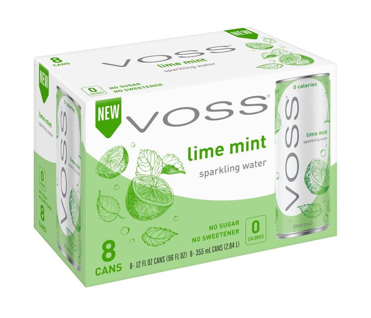 Voss Sparkling Water, Lime Mint