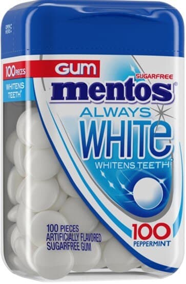Mentos Always White Gum, Peppermint