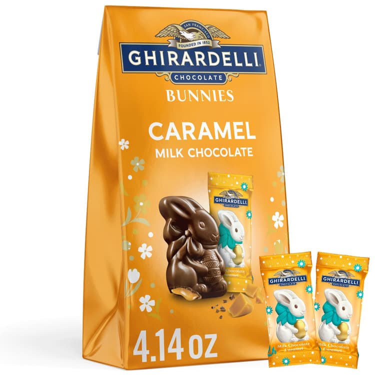 Ghirardelli Milk Chocolate Carmel Bunny Bag