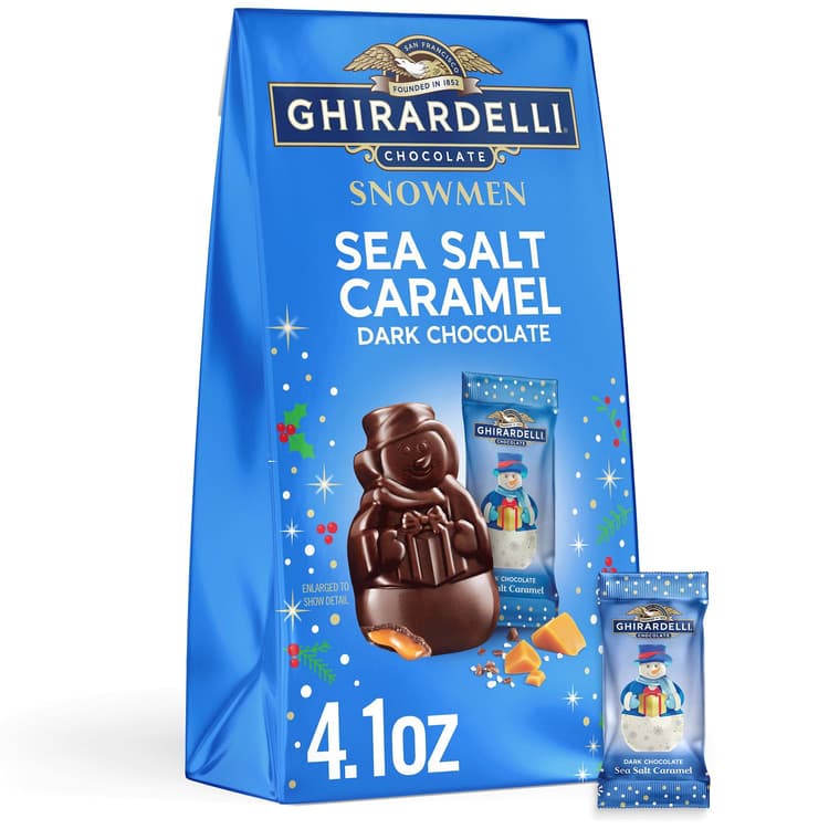 Ghirardelli Dark Chocolate Sea Salt Caramel Snowmen
