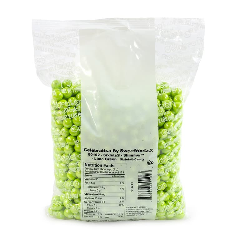 Sweetworks Sixlets Shimmer Balls Lime Green