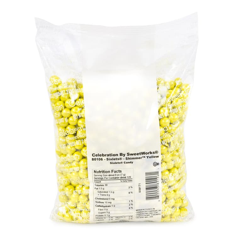 Sweetworks Sixlets Shimmer Balls Yellow