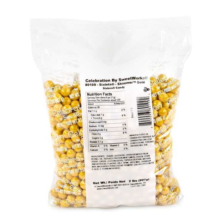 Sweetworks Sixlets Shimmer Balls Gold