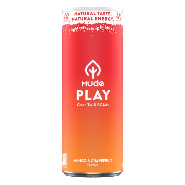 Mude Flavored Sparkling Beverage, Play, Mango & Grapefruit