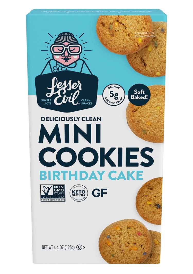Lesser Evil Birthday Cake Mini Cookies