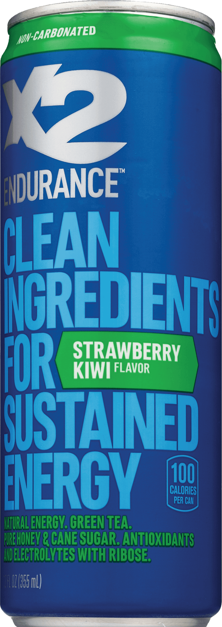 X2 Endurance All-Natural Energy Drink, Non-Carbonated, Strawberry Kiwi