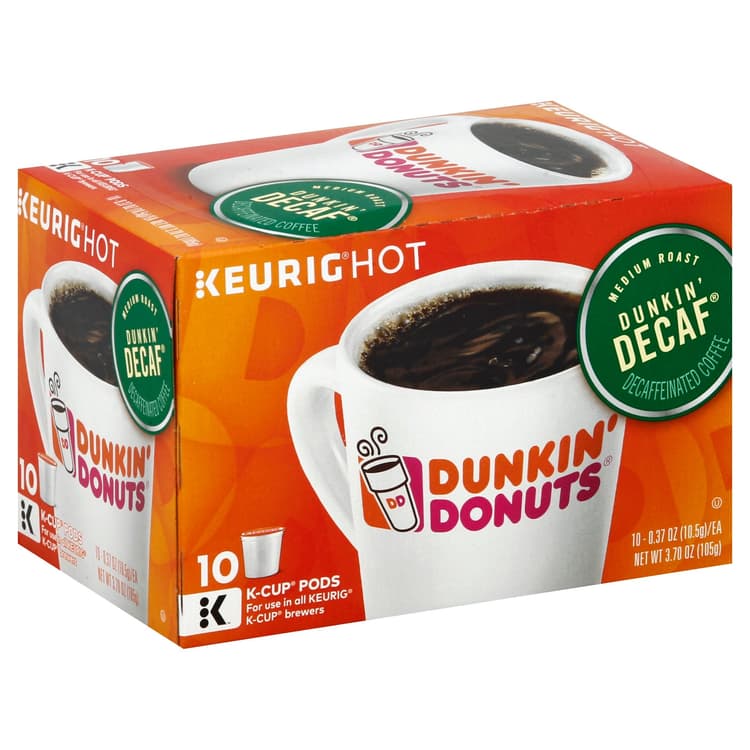 Dunkin' Donuts Coffee K-Cup Pods, Decaffeinated Medium Roast